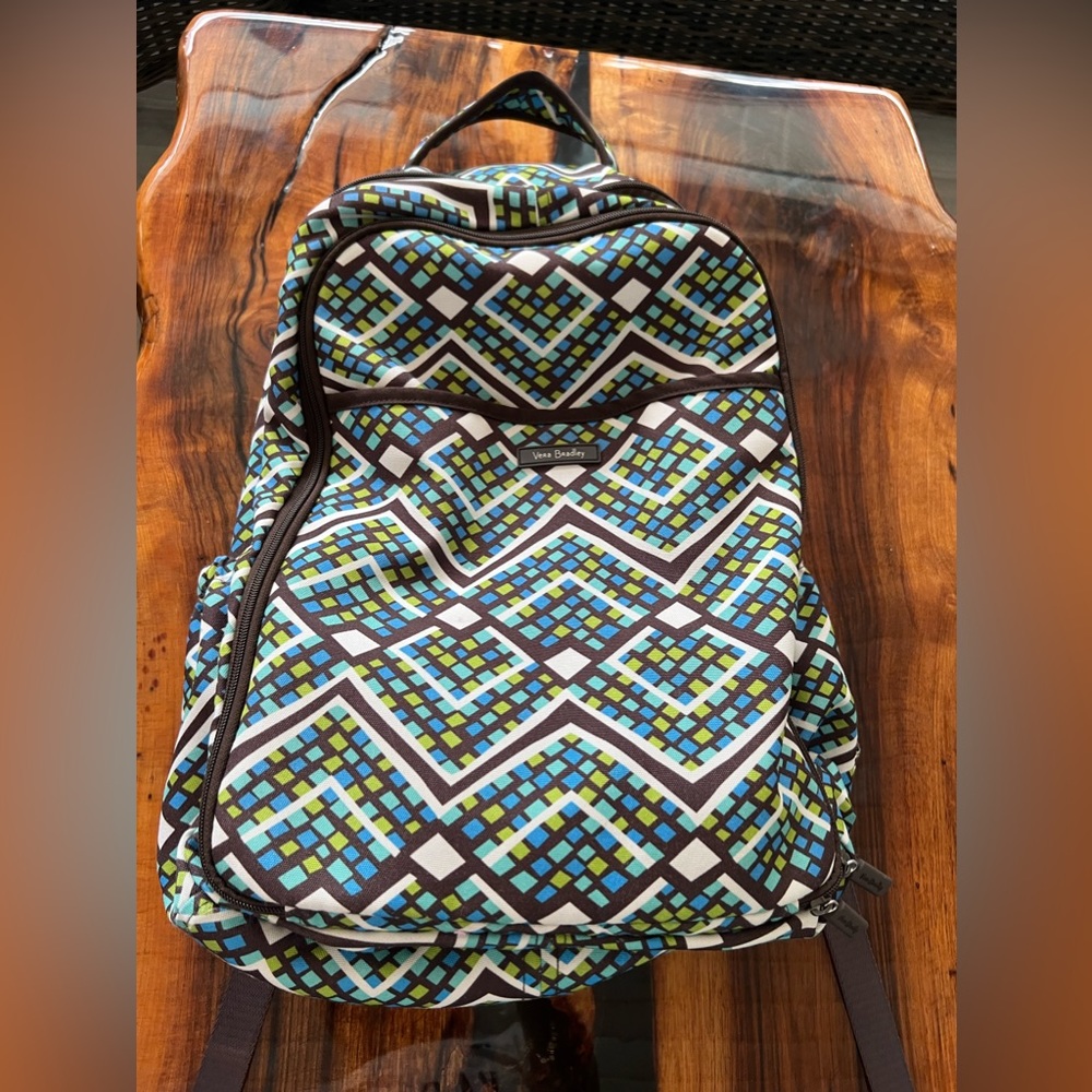 Vera Bradley diaper backpack washable gently loved comfortable straps